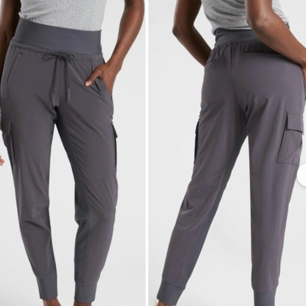 Athleta Cargo Joggers | Purple/Gray | Size 4T | Lightweight Breathable | NWOT